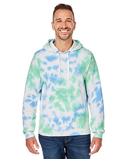 J America 8861JA Adult Tie-Dye Pullover Hooded Sweatshirt at GotApparel