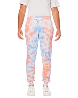 J America 8884JA  Adult Tie Dye Fleece Jogger at GotApparel