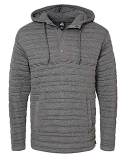 J America 8897 Men Horizon Quilted Anorak Hooded Pullover at GotApparel