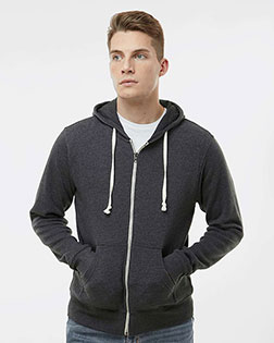 J America J8872 Adult Tri-Blend Full-Zip Hooded Fleece at GotApparel