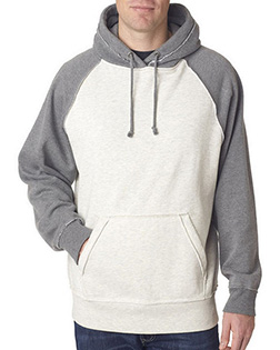 J America J8885 Adult Vintage Heather Hooded Fleece at GotApparel