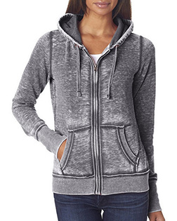 J America J8913 women Zen Full-Zip Hooded Fleece at GotApparel