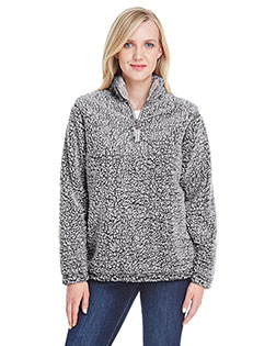 J America JA8451 Women Epic Sherpa Quarter-Zip at GotApparel