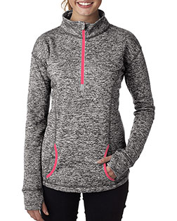 J America J8617 Women Cosmic 1/4-Zip Fleece at GotApparel