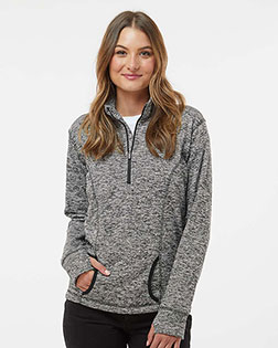 J America J8617 Women Cosmic 1/4-Zip Fleece at GotApparel
