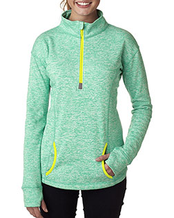 J America J8617 Women Cosmic 1/4-Zip Fleece at GotApparel