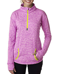J America J8617 Women Cosmic 1/4-Zip Fleece at GotApparel