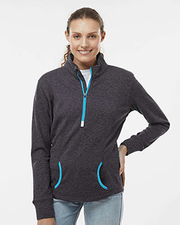 J America J8617 Women Cosmic 1/4-Zip Fleece at GotApparel