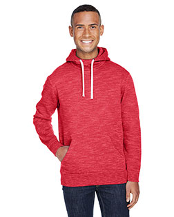 J America JA8677 Men Melange Fleece Pullover Hood at GotApparel