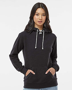 J America JA8694 Ladies' Sport Lace Scuba Hooded Sweatshirt at GotApparel