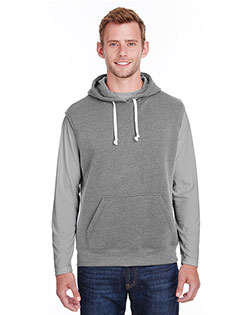 J America JA8877 Men Triblend Fleece Sleeveless Hooded Sweatshirt at GotApparel