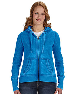 J America JA8913 Women Zen Full-Zip Fleece Hood at GotApparel