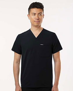 Jaanuu M10001 Men's Holmes Everyday 1-Pocket Scrub V-Neck Top at GotApparel