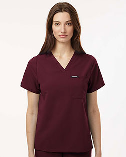 Jaanuu W10001 Women's Rhena Essential 1-Pocket Scrub V-Neck Top at GotApparel
