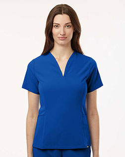 Jaanuu W10003 Women's Calix Fit & Flare Scrub V-Neck Top at GotApparel