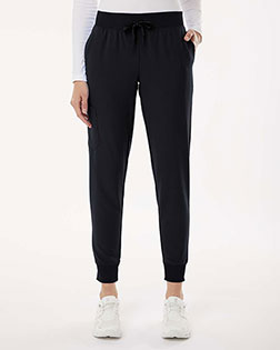 Jaanuu W20003P Women's Petite Sizes Silex Knit-Waist Scrub Joggers at GotApparel