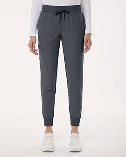 Jaanuu W20003P Women's Petite Sizes Silex Knit-Waist Scrub Joggers at GotApparel