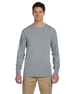 Jerzees 21ML Men 5.3 Oz. 100% Polyester Sport With Moisture Wicking Long-Sleeve T-Shirt at GotApparel
