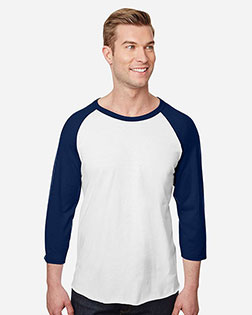 Jerzees 560RR Adult 5.2 oz Premium Blend Ring-Spun Raglan Baseball T-Shirt at GotApparel