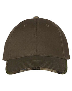 Kati LC26 Unisex Solid Cap with Camouflage Bill at GotApparel