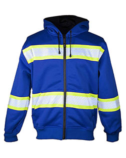 Kishigo B310-313 EV Series® Enhanced Visibility Full-Zip Hooded Sweatshirt at GotApparel