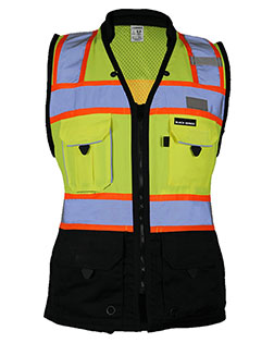 Kishigo S5021-5022  Premium Black Series® Women's Heavy Duty Surveyors Vest at GotApparel