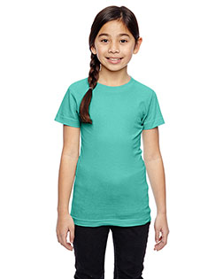Lat 2616 Girls Fine Jersey Longer Length T-Shirt at GotApparel