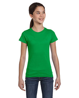 LAT 2616 Girls Fine Jersey Longer Length T-Shirt at GotApparel