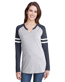LAT 3534 Ladies Gameday Mash Up Long-Sleeve T-Shirt at GotApparel