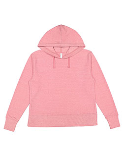 LAT 3536 Ladies' Vintage Wash Fleece Hooded Sweatshirt at GotApparel