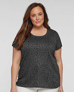 LAT 3816 Ladies' Curvy Fine Jersey T-Shirt at GotApparel