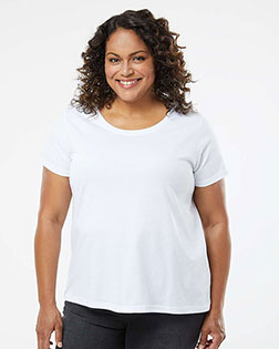 LAT 3816 Ladies' Curvy Fine Jersey T-Shirt at GotApparel