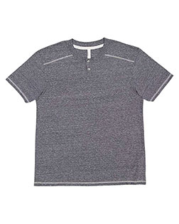 LAT 6992 Men Harborside Mélange Jersey Henley at GotApparel