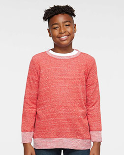 LAT LA2279 Youth French Terry Long Sleeve Crewneck Sweatshirt at GotApparel