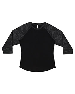 LAT LA3530 Women Baseball Fine Jersey T-Shirt at GotApparel