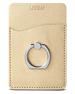 Leeman LG257  Shimmer Card Holder With Metal Ring Phone Stand at GotApparel