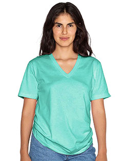Los Angeles Apparel 24056 Women USA-Made Fine Jersey V-Neck T-Shirt at GotApparel