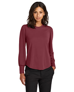 Mercer+Mettle MM1019 ® Women's Stretch Jersey Long Sleeve Blouson Top at GotApparel