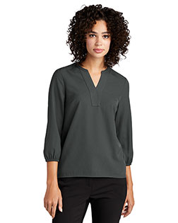 Mercer+Mettle Women's Stretch Crepe 3/4-Sleeve Blouse MM2011 at GotApparel