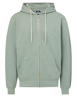 MV Sport 2349 Men Retro Heather Full-Zip Hooded Sweatshirt at GotApparel