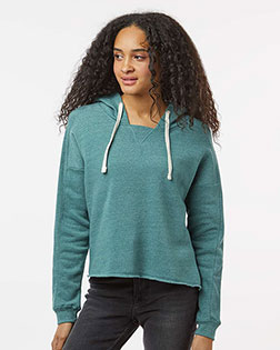 MV Sport W23101 Women's Angel Fleece Crop Hooded Sweatshirt at GotApparel