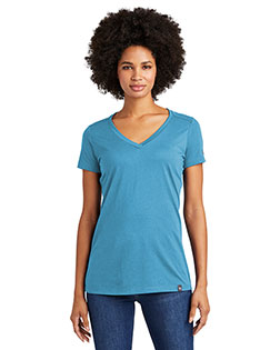 Custom Embroidered New Era LNEA101 Ladies Heritage Blend V-Neck Tee at GotApparel