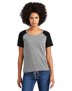 Custom Embroidered New Era LNEA133 Ladies Tri-Blend Performance Cinch Tee at GotApparel