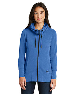 New Era LNEA511 Ladies 7 oz Tri-Blend Fleece Full-Zip Hoodie at GotApparel