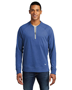 Custom Embroidered New Era NEA123 Men Sueded Cotton Blend 1/4-Zip Pullover at GotApparel