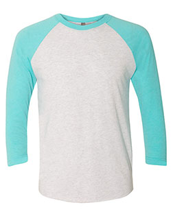 Tahiti Blue Sleeves/ Heather White Body product color