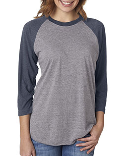 Next Level 6051 Unisex Tri-Blend 3/4-Sleeve Raglan T-Shirt at GotApparel
