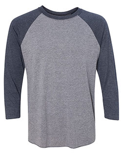 Vintage Navy Sleeves/ Premium Heather Body product color