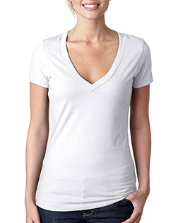Next Level 6640 Women CVC Deep V at GotApparel