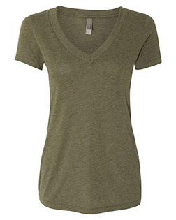 Next Level 6740 Women Tri-Blend Deep V Tee at GotApparel